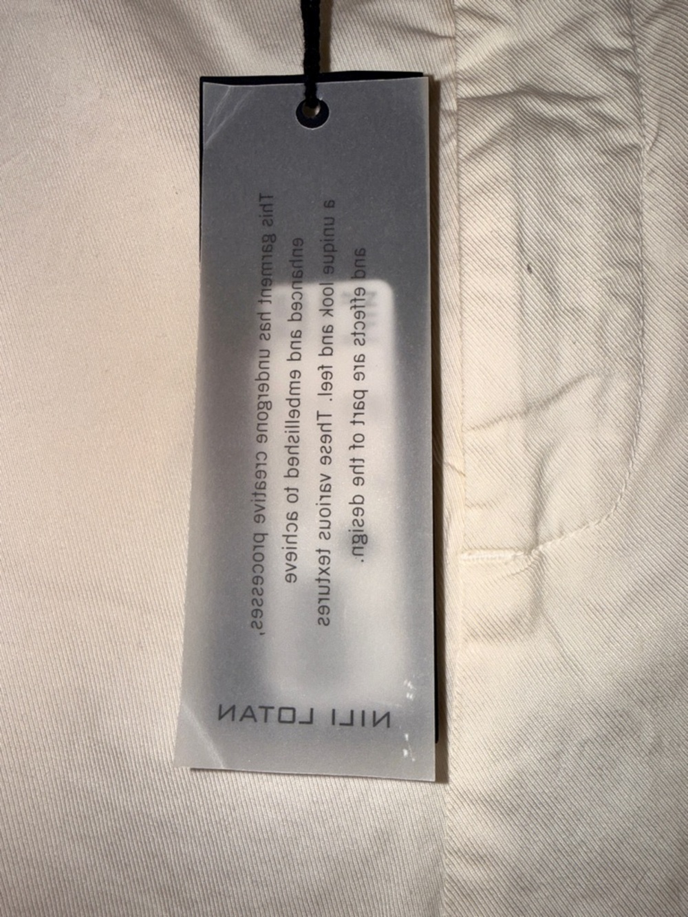 NWT Nili Lotan - Paris Cotton-Blend Twill Trousers - Neutrals Sz 00 /XXS - Picture 9 of 11